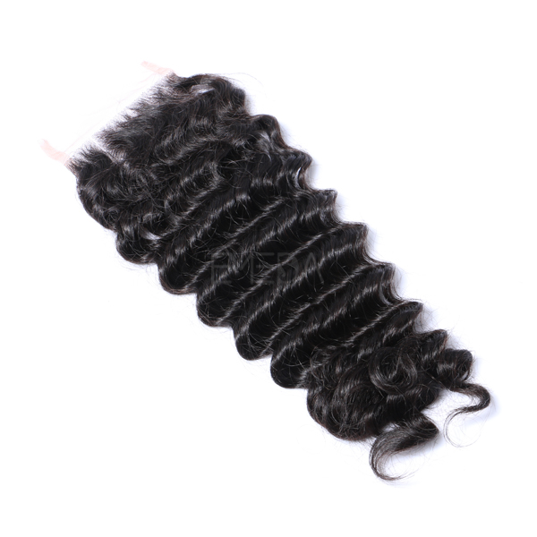 Popular real human hair unprocessed virgin deep wave hair with closure WJ028